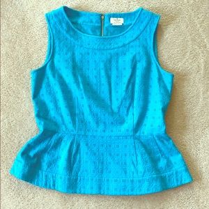 ♠️ Kate Spade Peplum Top Med Turquoise